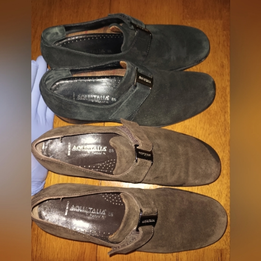 8 1/2 Women's Aquatalia Brown & Black Slip On